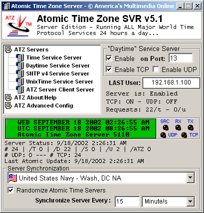 Atomic Time Zone Server.NET Edition
